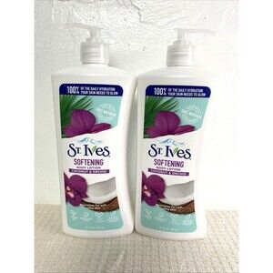 St. Ives Softening Body Lotion Coconut & Orchid Extract 21oz Pack Of 2 Nourishes
